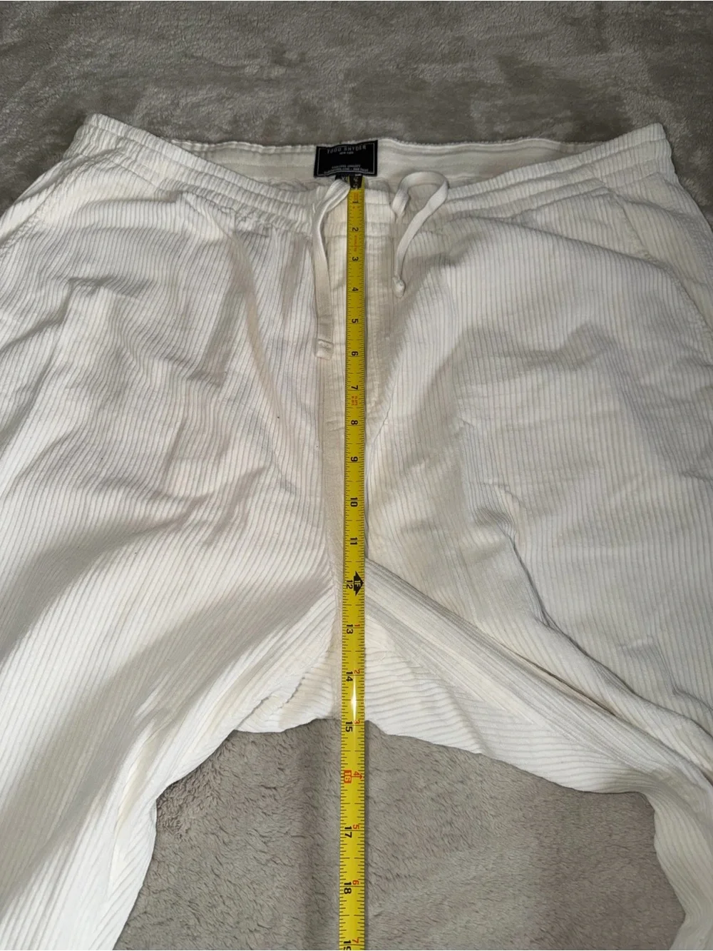 Todd Snyder Men’s Corduroy Weekend Drawstring Pants Size XL In Ivory